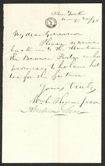 Letter to Captain Thomas Melville, Governor of Sailors' Snug Harbor, from Captains William C. Thompson and Ambrose Snow, May 20, 1878