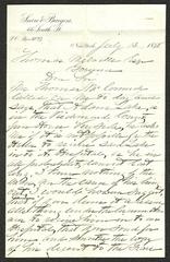 Letter to Captain Thomas Melville, Governor of Sailors' Snug Harbor, from Ambrose Snow, of Snow &amp; Burgess, July 13, 1878