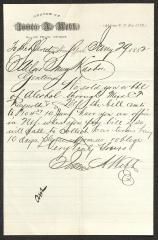 Letter to the Directors of Sailors' Snug Harbor from James A. Webb, January 29, 1882