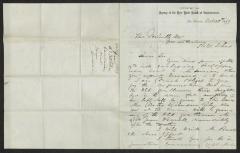 Letter to Captain Thomas Melville, Governor of Sailors' Snug Harbor, from A. [Artemus] T. Fletcher, of the New York Board of Underwriters, October 30, 1869