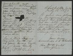 Recommendation letters for potential inmate, Captain Geo. [George] Londrick , from Rev. Wm. B. [William Black] Yates and James Berry, July 12 and July 16, 1873