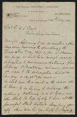 Letter to Captain Gustavus D. S. Trask, Governor of Sailors' Snug Harbor, from F. O. Boyd, Village Improvement Association of New Brighton, May 24, 1889