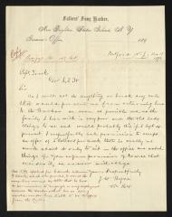 Copy of a Letter to Captain Gustavus D. S. Trask, Governor of Sailors' Snug Harbor, from J. [Joseph] W. Hyne, December 18, 1893