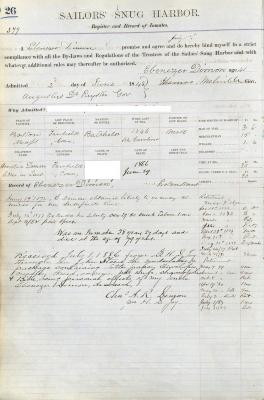 Ebenezer Dimon Register Page