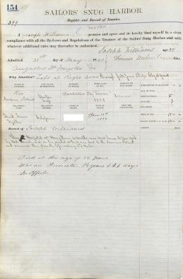 Joseph Williams Register Page