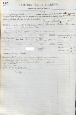 George Sands Register Page