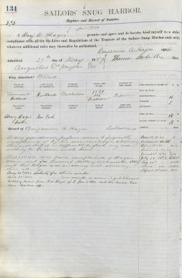 Benjamin A. Hagar Register Page