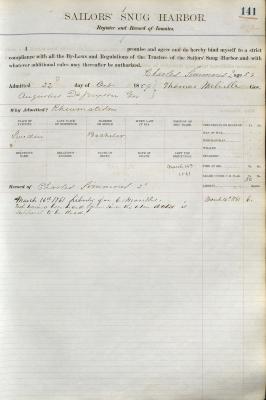 Charles Simmons Register Page