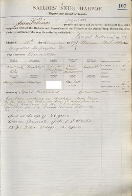 James Williams Register Page
