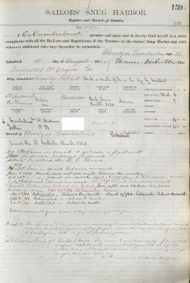 Ebenezer Cumberland Register Page