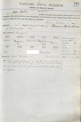 John Wilson Register Page