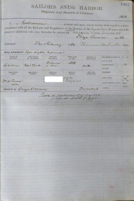 George Cramer Register Page