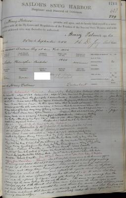 Henry Palmer Register Page