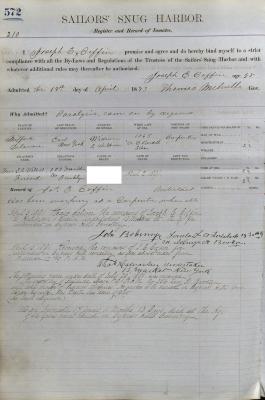 Joseph E. Coffin Register Page