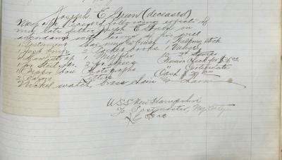 Joseph E. Green Register Document 3