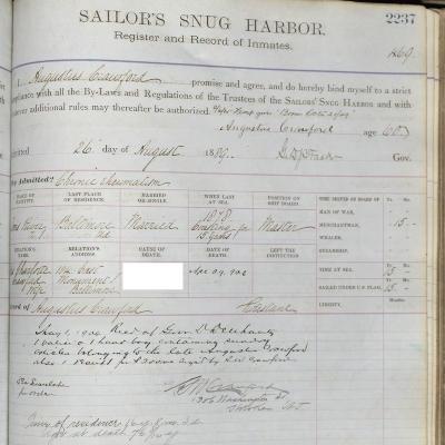 Augustus Crawford Register Page