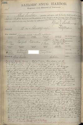 Alfred Dunbar Register Page