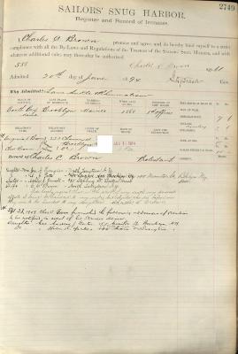 Charles C. Brown Register Page