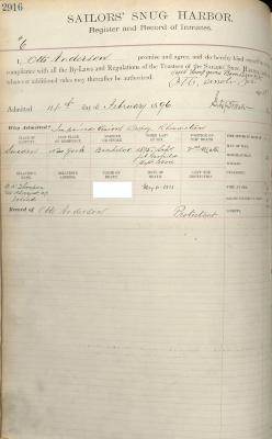Otto Anderson Register Page