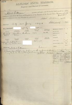 Albert Patterson Register Page